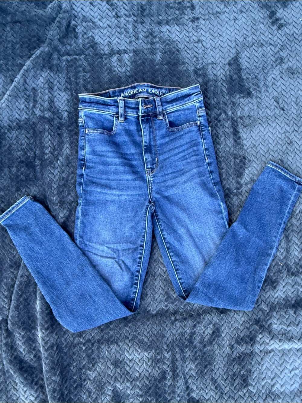 American Eagle Outfitters Highest Rise Jeggings in Medium Blue Size 0 Short